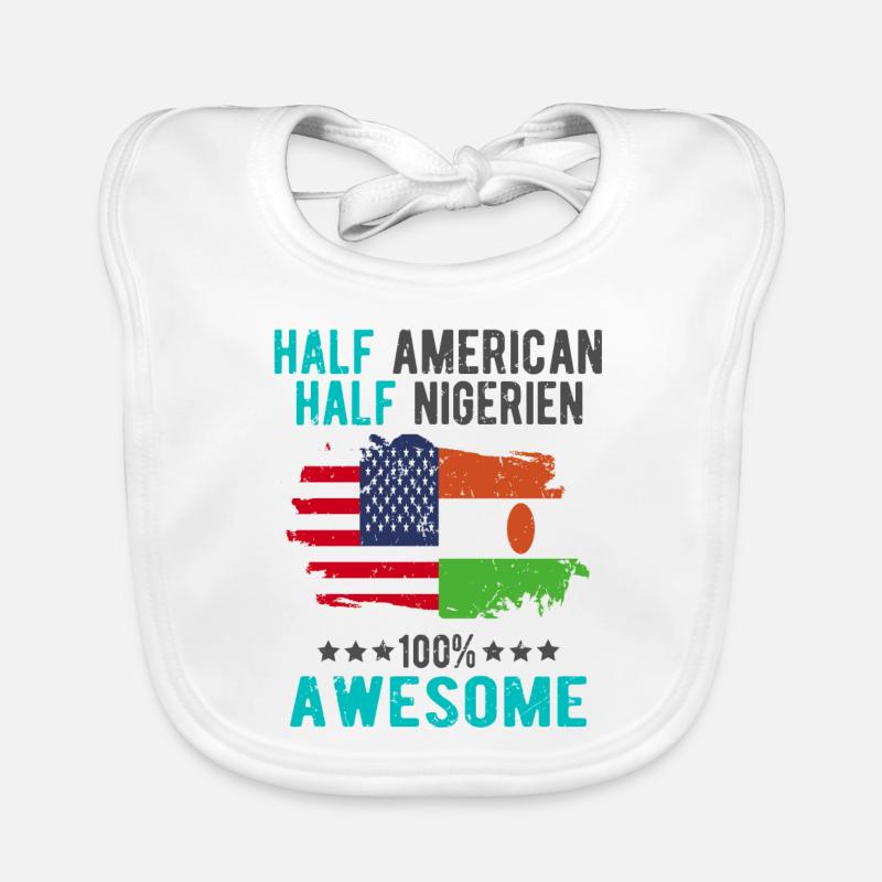 Half American Half Nigerien Organic Baby Bibs