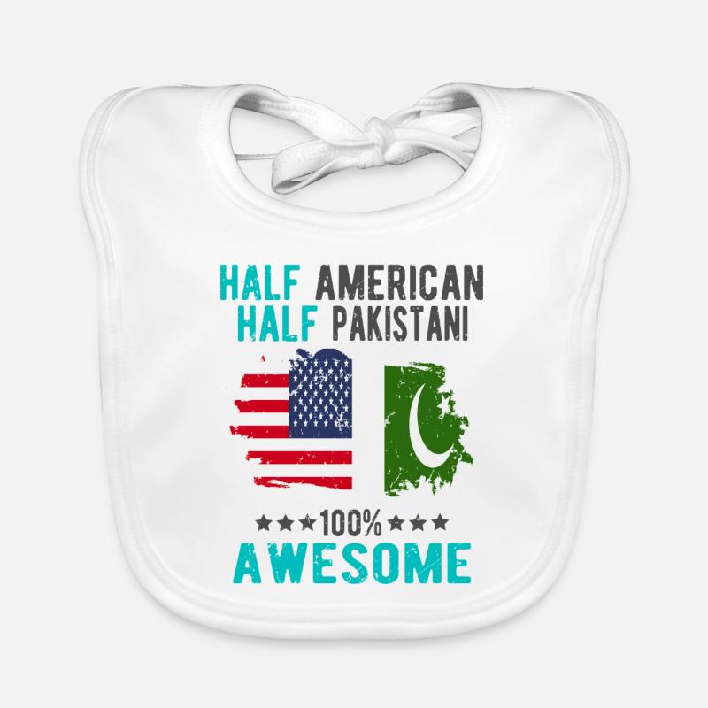 Moitié américain moitié pakistanais Bavoir bio Bébé