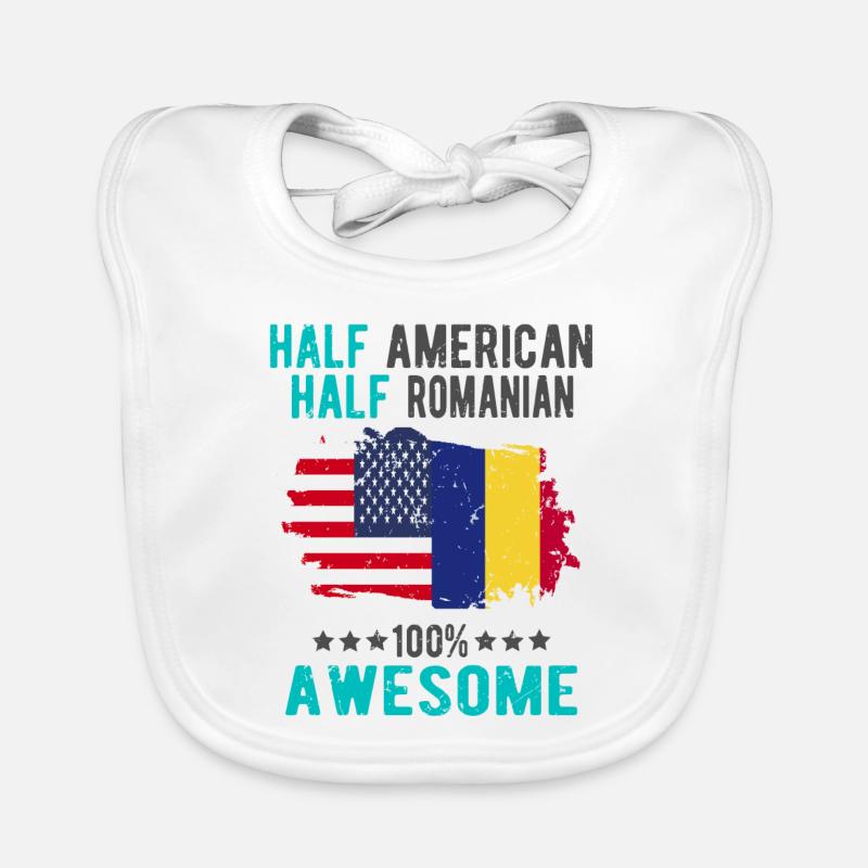 Moitié américain moitié roumain Bavoir bio Bébé
