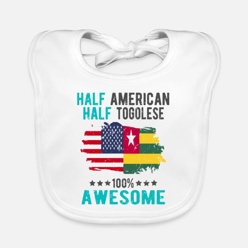 Half American Half Tongolese Organic Baby Bibs