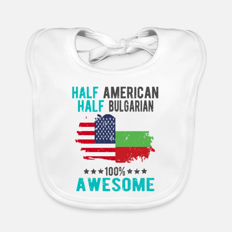 Halb Amerikaner Halb Bulgare Baby Bio-Lätzchen