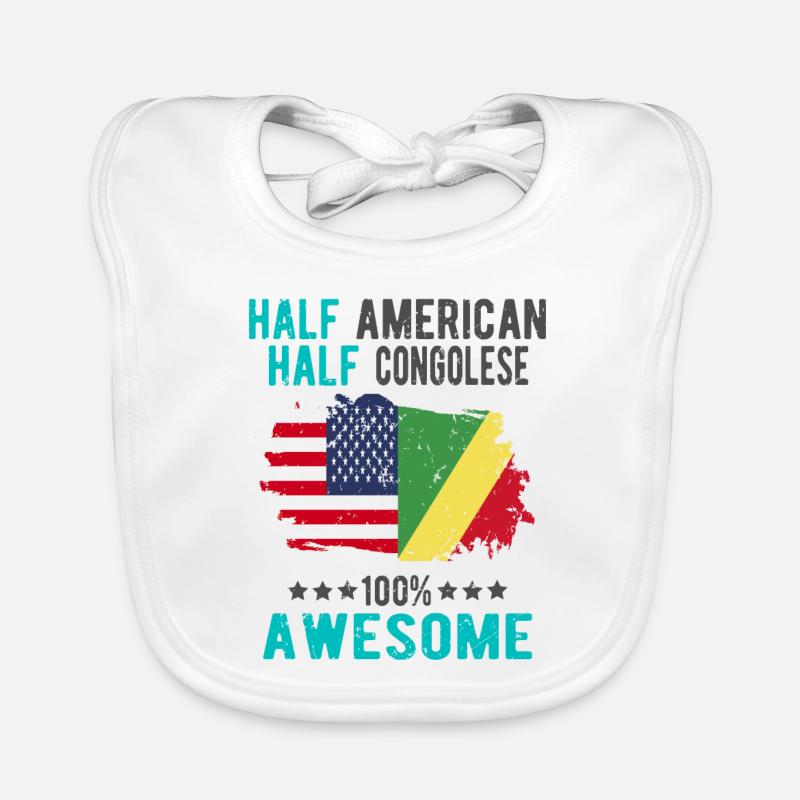 Half American, half Congolese Organic Baby Bibs