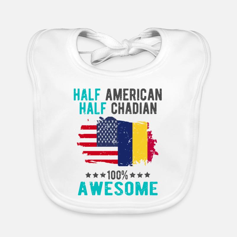 Halb Amerikaner Halb Tschader Baby Bio-Lätzchen