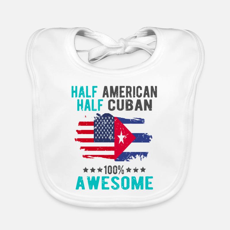 Half American Half Cuban Organic Baby Bibs