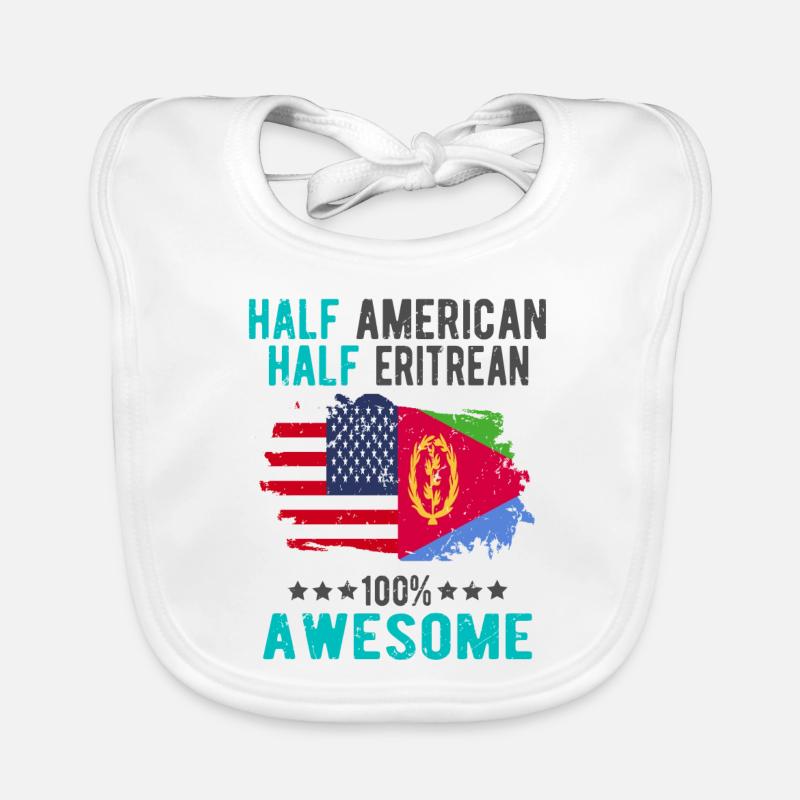 Moitié américain moitié érythréen Bavoir bio Bébé