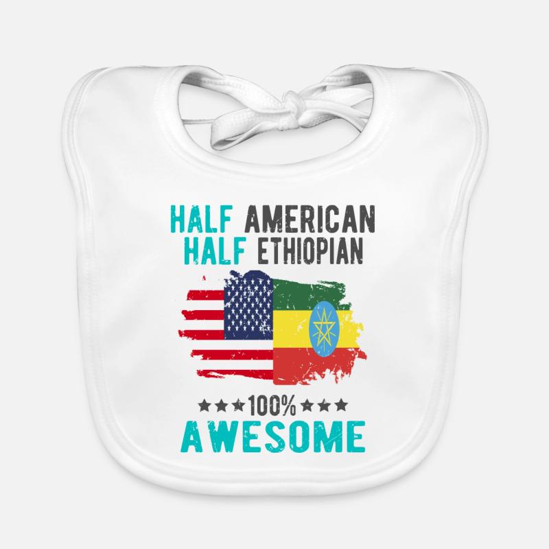 Mi-Américain, mi-Ethiopien Bavoir bio Bébé