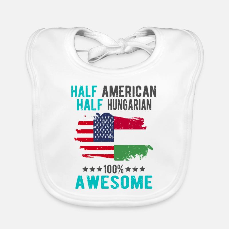 Moitié américain moitié hongrois Bavoir bio Bébé