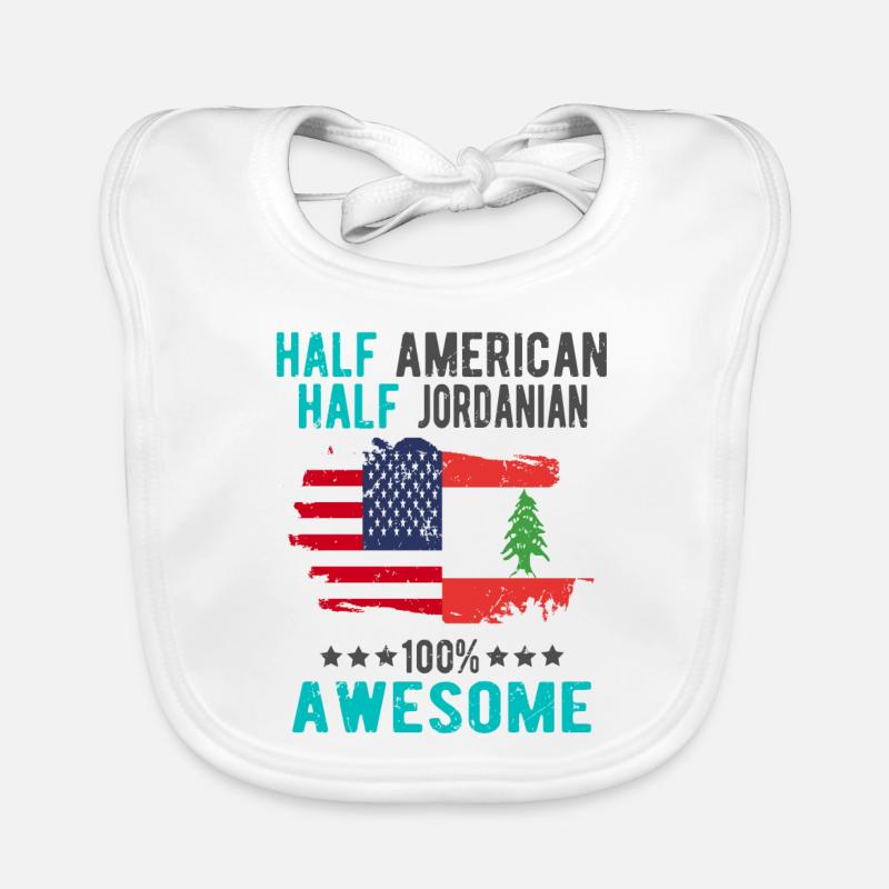 Halb Amerikaner Halb Jordanier Baby Bio-Lätzchen