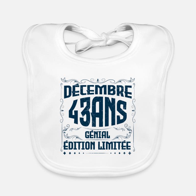 DÉCEMBRE 43 Ans | Édition limitée Bavoir bio Bébé
