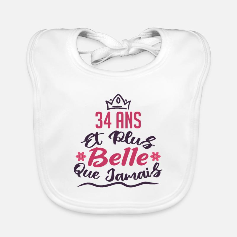 34 ans et plus belle que jamais Bavoir bio Bébé