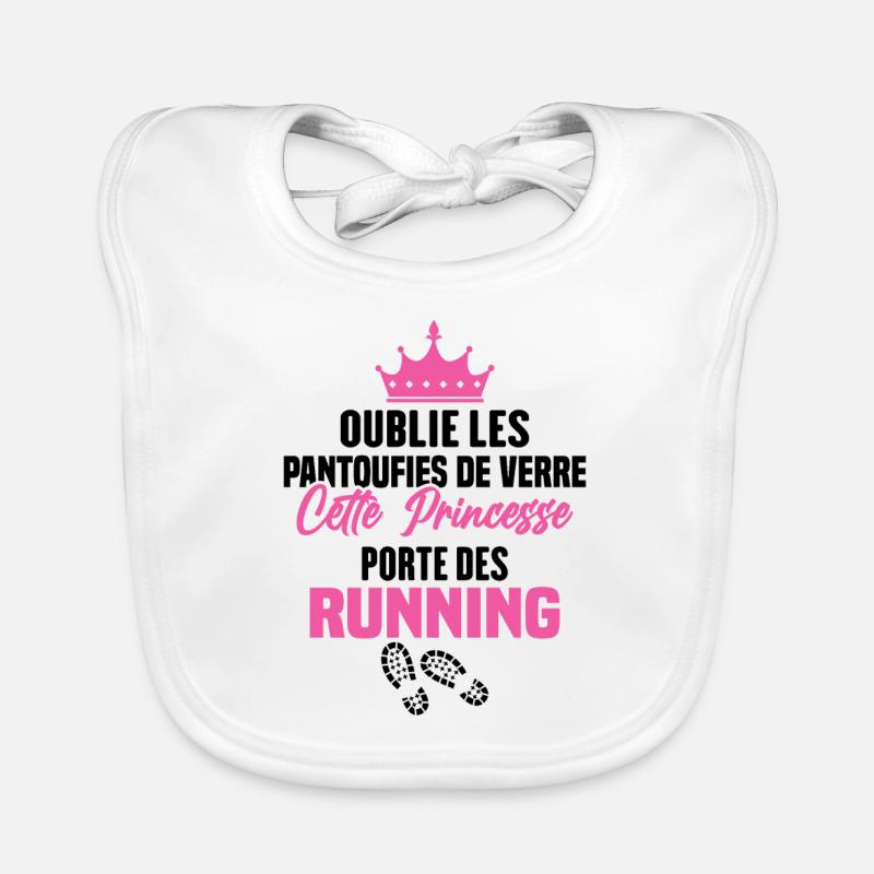 Cette princesse porte des running Bavoir bio Bébé