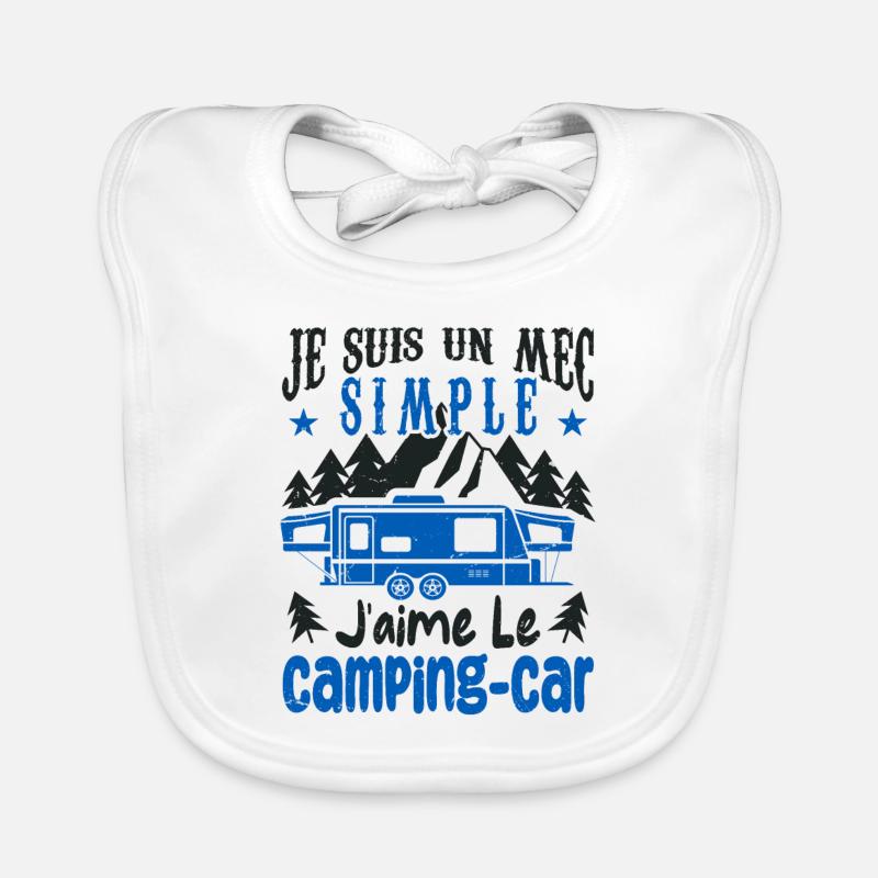 Je Suis Un Mec Simple J'aime le Camping-car Bavoir bio Bébé