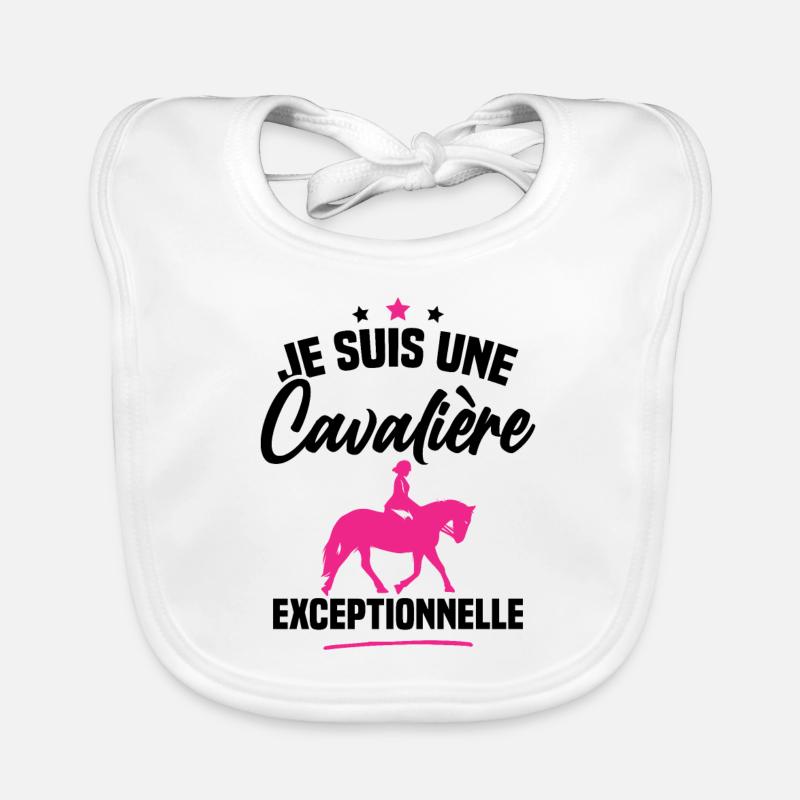 Je suis une cavalière exceptionnelle Bavoir bio Bébé