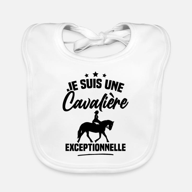 Je suis une cavalière exceptionnelle Bavoir bio Bébé