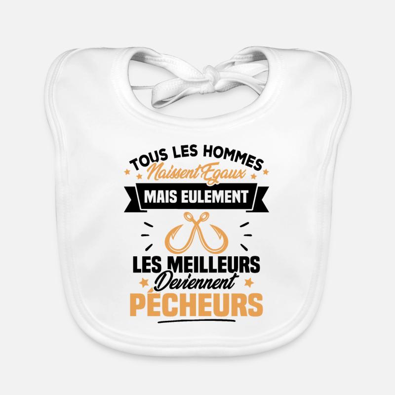 Les meilleurs hommes deviennent Pêcheurs Bavoir bio Bébé