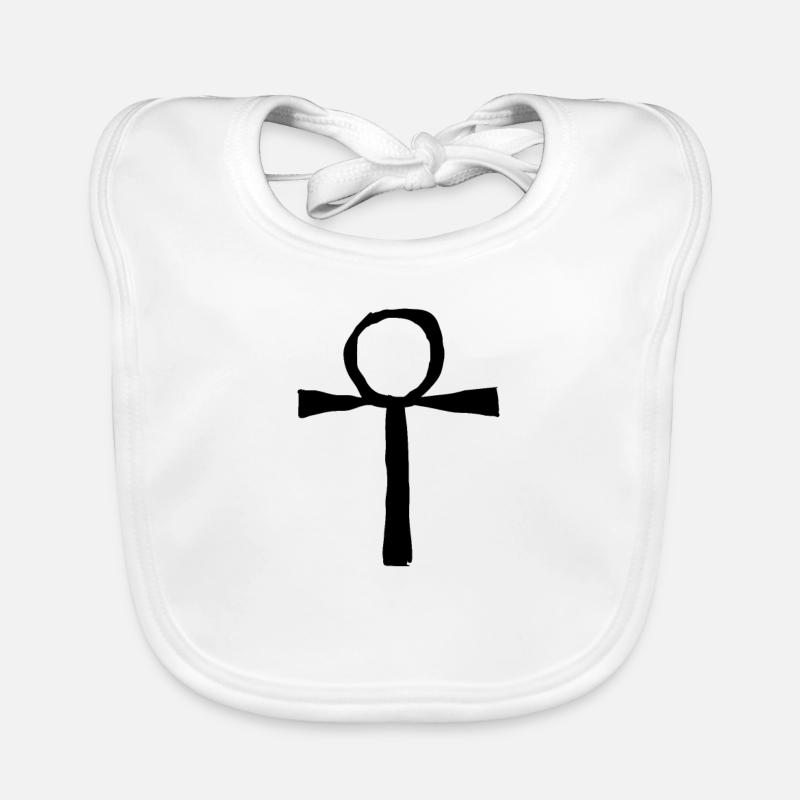 Egypt Ancient Symbol Ankh Organic Baby Bibs