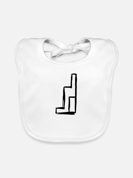 Egypt Ancient Symbol Throne - Organic Baby Bibs - white - Front