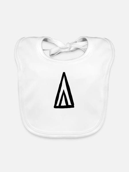 Egypt Ancient Symbol Give - Organic Baby Bibs - white - Front