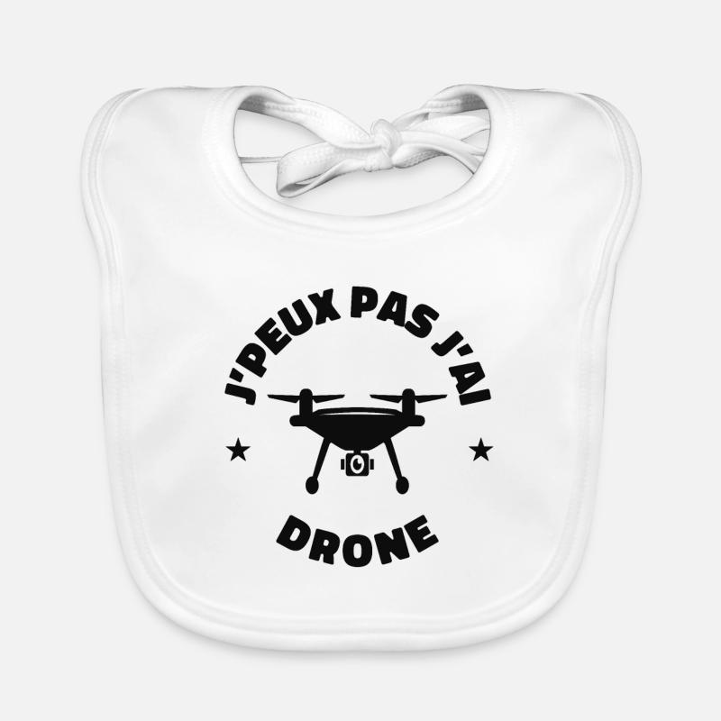 j'peux pas j'ai drone drones Bavoir bio Bébé