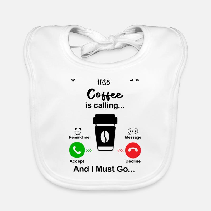 Coffee Is Calling Organic Baby Bibs