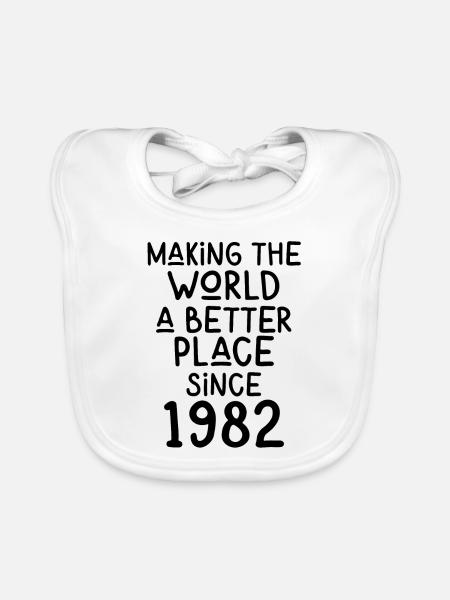 Making the World a better place since 1982 - Baby Bio-Lätzchen - Weiß - Vorne