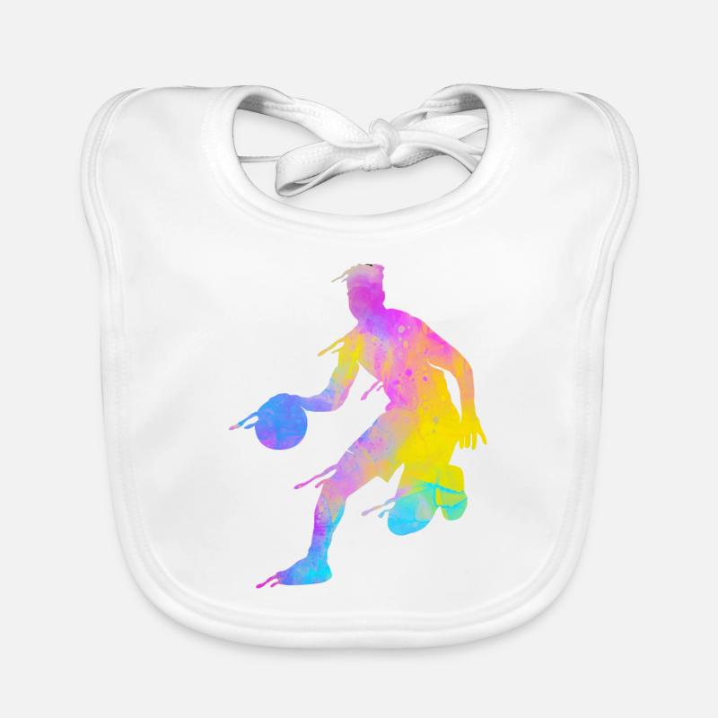 Basketball Bunte Spritzer Baby Bio-Lätzchen