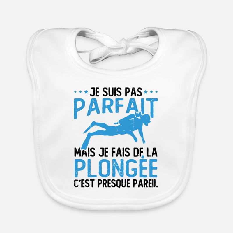 Pas parfait mais je fais de la plongée Bavoir bio Bébé