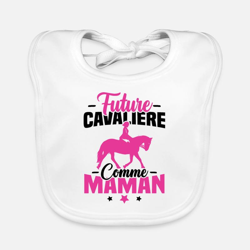 Future cavalière comme maman Bavoir bio Bébé