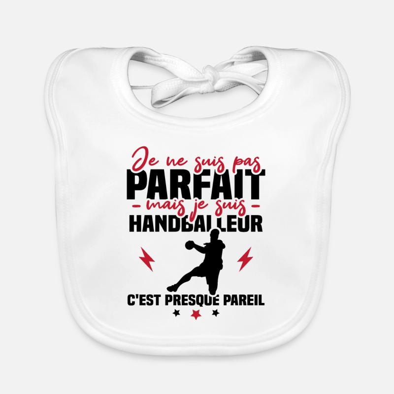 Pas parfait mais handballeur Bavoir bio Bébé