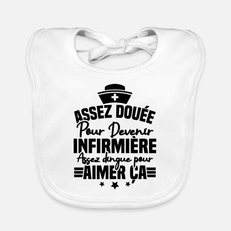 Assez douée pour devenir infirmière Bavoir bio Bébé