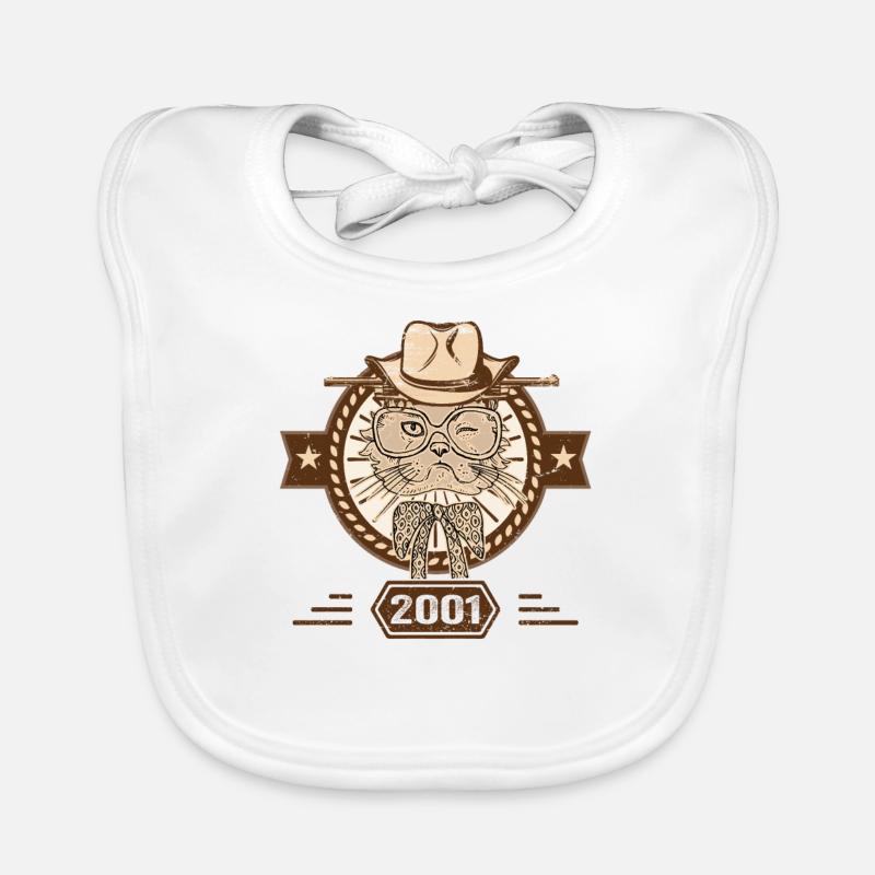 2001 | Birthday Gift | Cat lovers Organic Baby Bibs