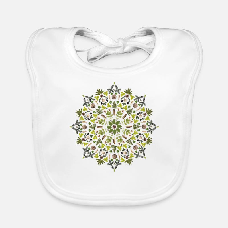 Forest mandala Organic Baby Bibs
