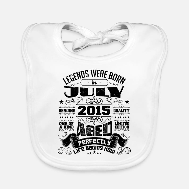 2015 July Birthday Gift July 2015 Organic Baby Bibs