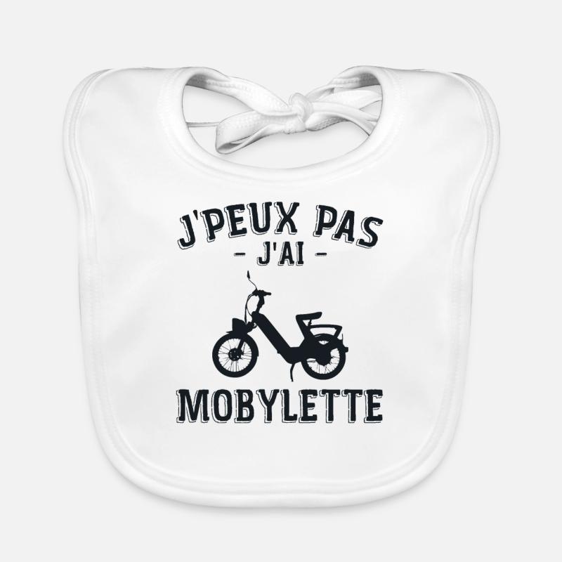 J'peux Pas J'ai Mobylette Cadeau Mob Bavoir bio Bébé