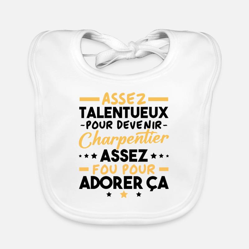 Talented future passionate carpenter Organic Baby Bibs