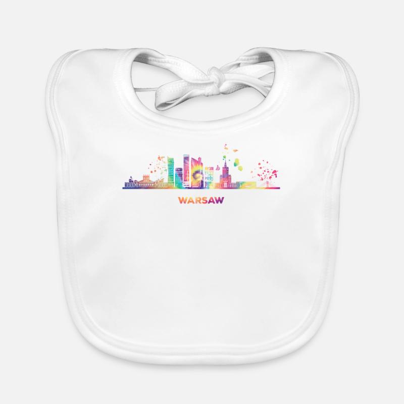 Varsovie Skyline Varsovie Bavoir bio Bébé