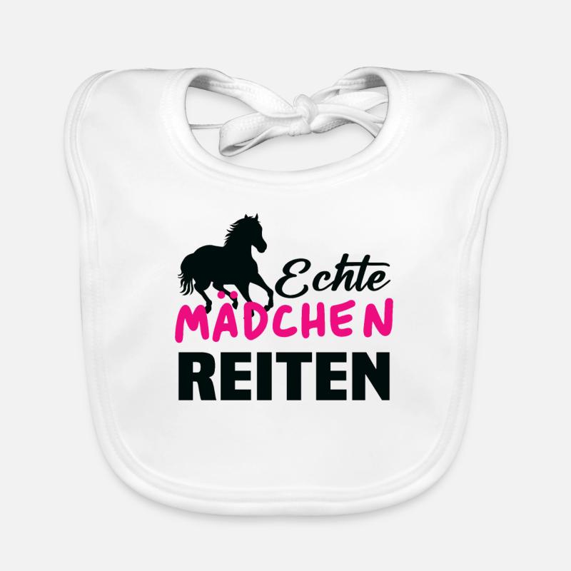 Echte mädchen reiten Baby Bio-Lätzchen
