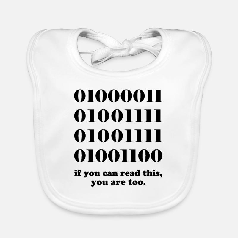 Cadeau développeurs de code binaire informatique Bavoir bio Bébé