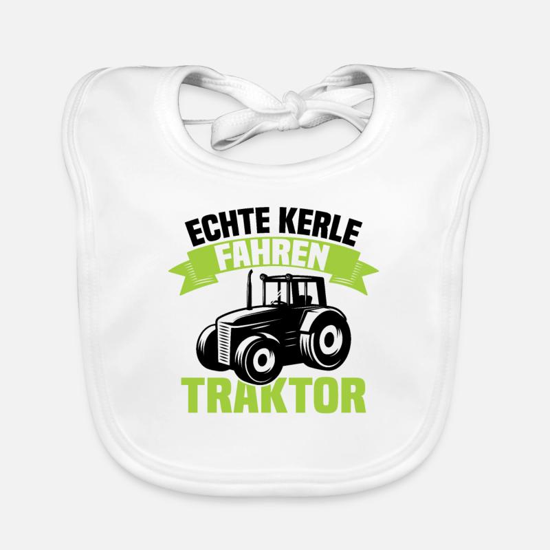 Echte Kerle fahren Traktor Baby Bio-Lätzchen