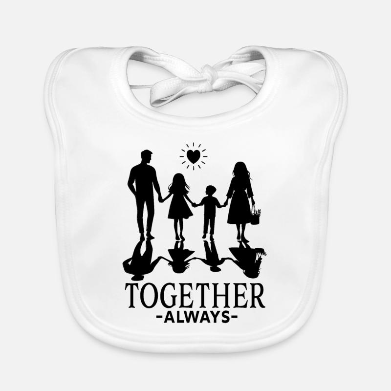 Citation inspirante de la famille Toujours ensemble Bavoir bio Bébé