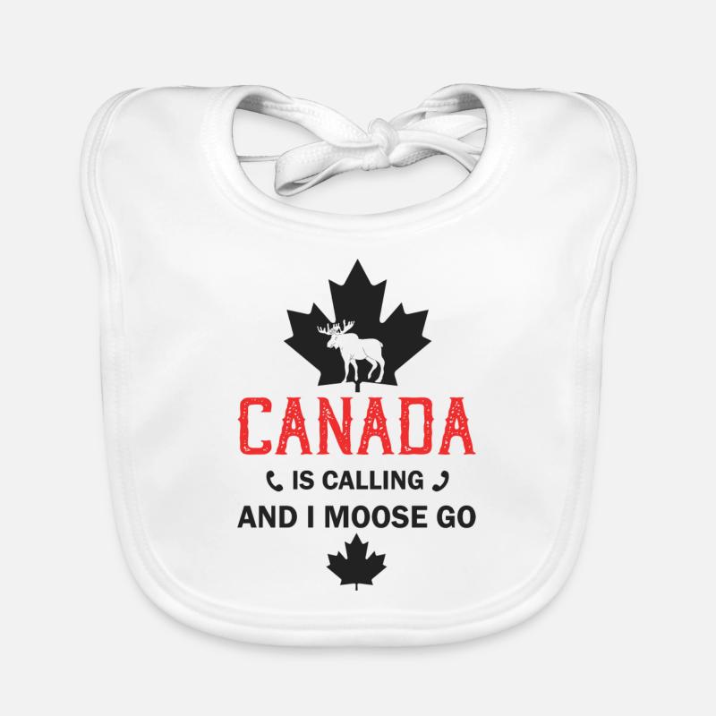 Orignal du Canada Drapeau canadien Feuille d’érable Bavoir bio Bébé