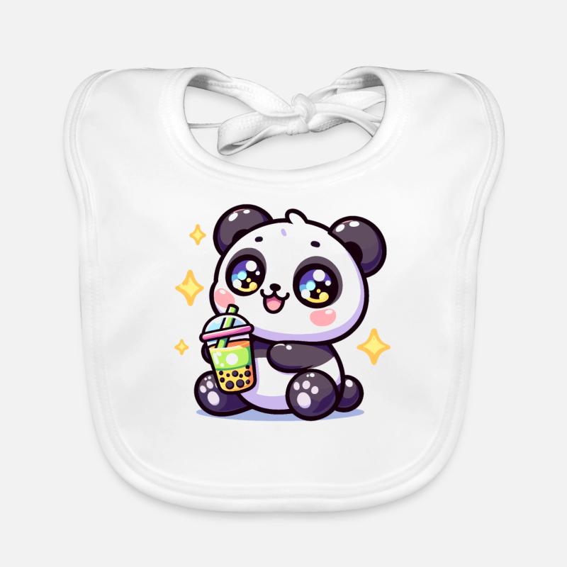 Panda Bubble Tea Boba Kawaii Baby Bio-Lätzchen