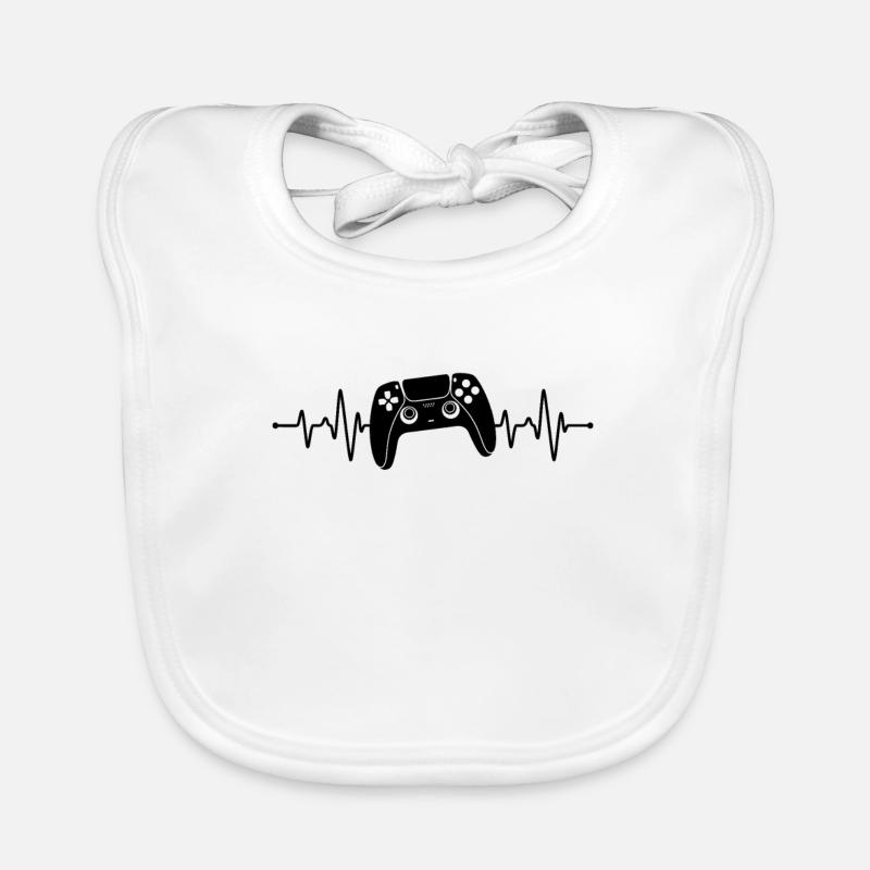 Gamer Herzschlag Baby Bio-Lätzchen