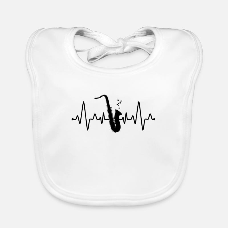 Heartbeat Saxophone Bavoir bio Bébé