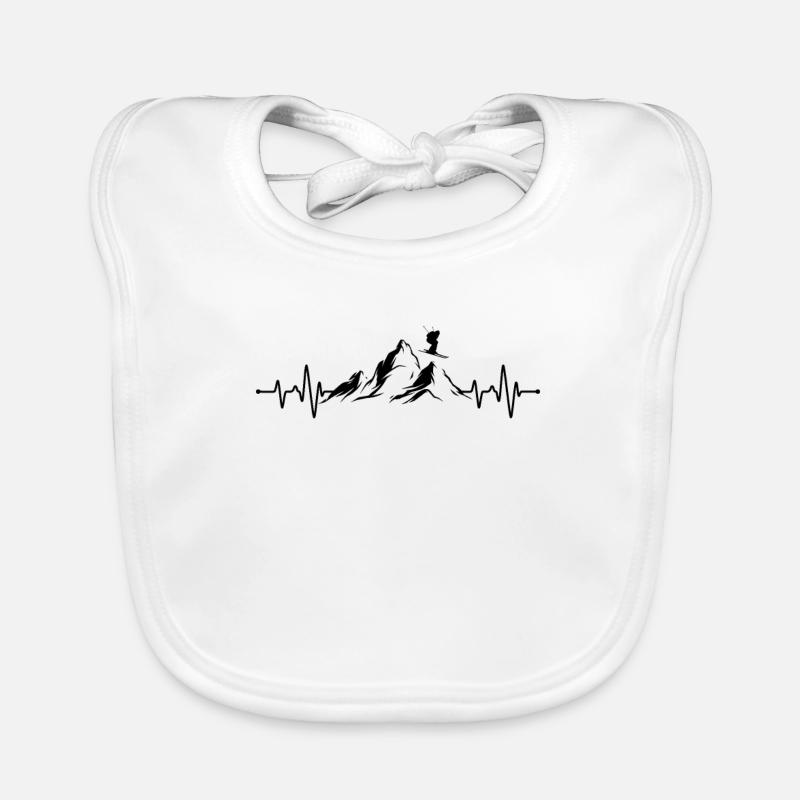 Ski Herzschlag Baby Bio-Lätzchen