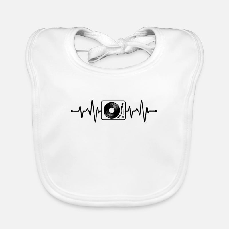 DJ Techno Herzschlag Baby Bio-Lätzchen