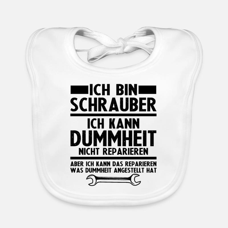 Ich bin schrauber Baby Bio-Lätzchen