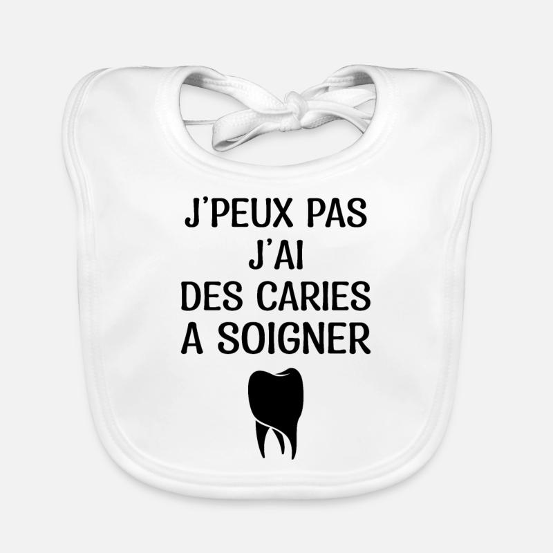 Dentiste - Dent - Médecin - Médecine Bavoir bio Bébé