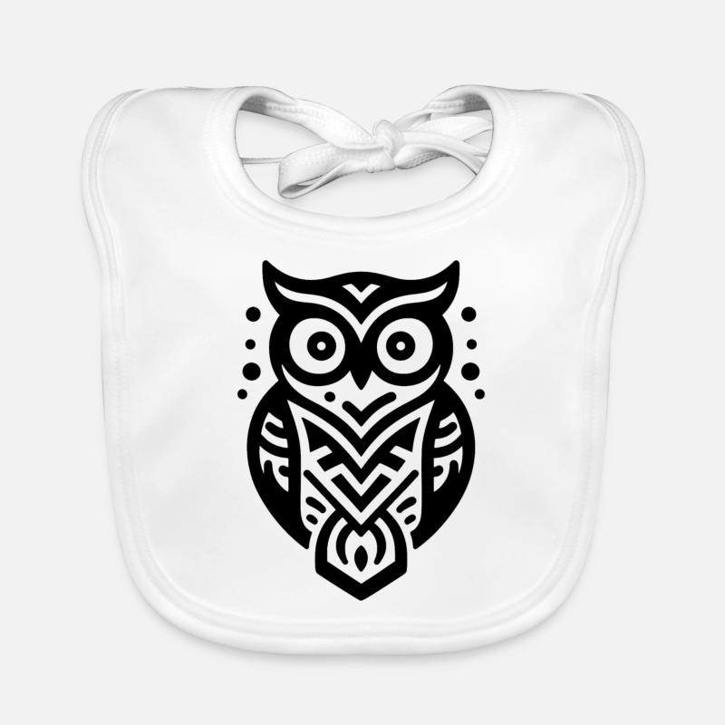 Owl Native American Zodiac Organic Baby Bibs