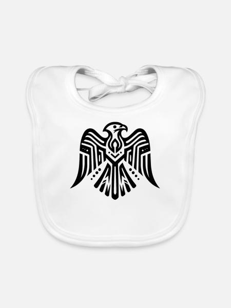 Falke Indianer-Tierkreis - Baby Bio-Lätzchen - Weiß - Vorne